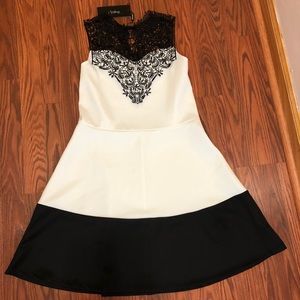 Rhapsody Black and White Dress